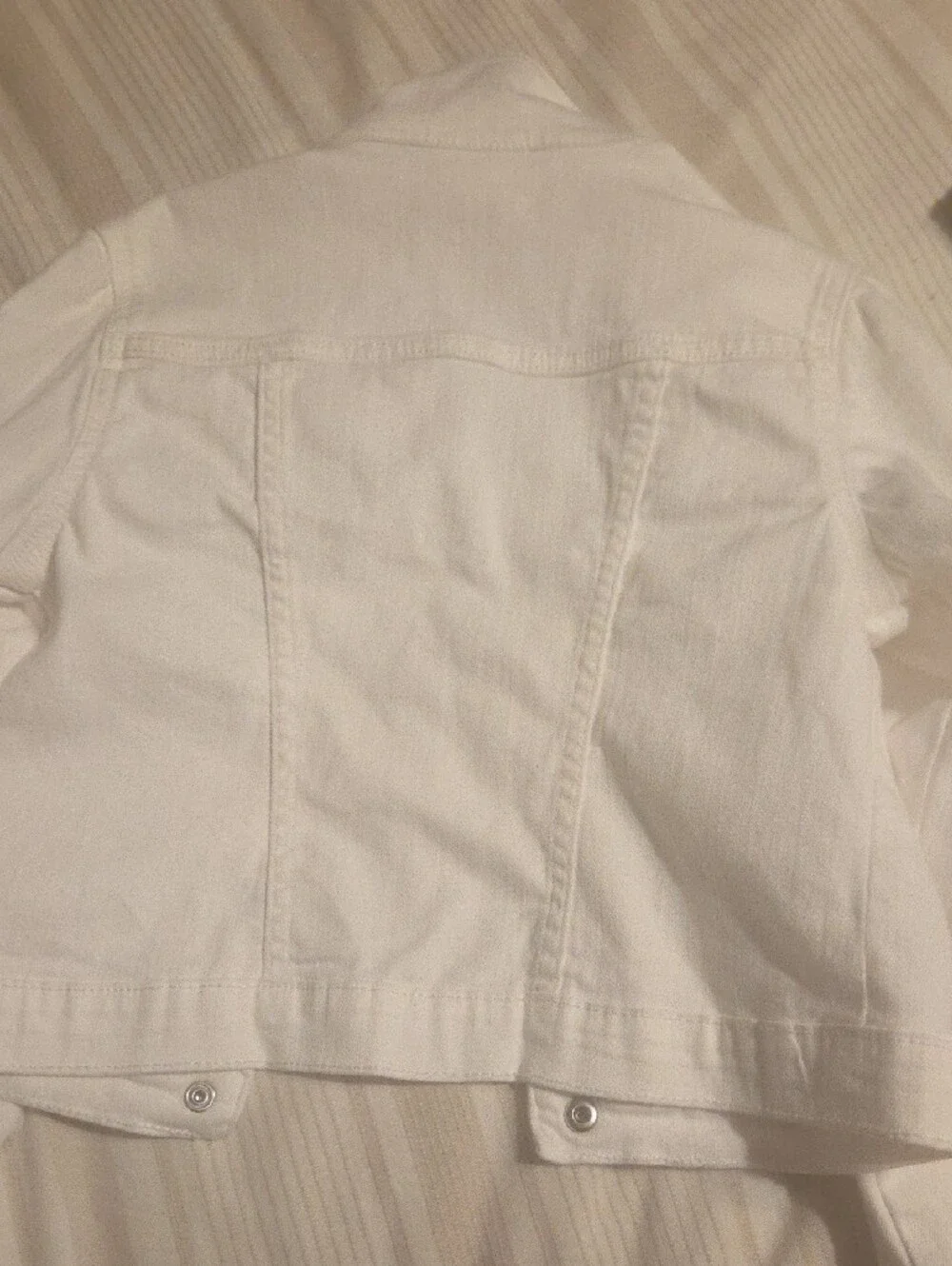 Crazy 8 White Denim Jacket with Button Front
